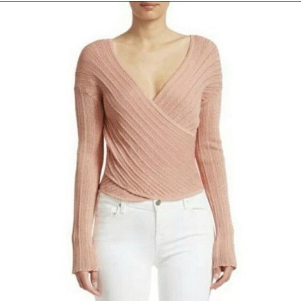 Jonathan Simkhai Cherry Blossom Wrap Sweater Size XS NWT
